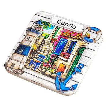 Cunda Themed Myros Local Design Polyester Refrigerator Magnet - 11