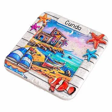 Cunda Themed Myros Local Design Polyester Refrigerator Magnet - 14