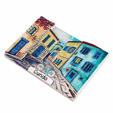 Cunda Themed Myros Local Design Polyester Refrigerator Magnet - 15