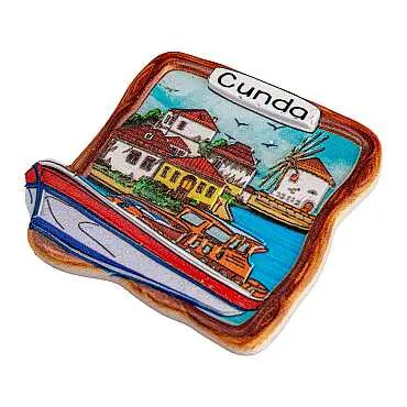 Cunda Themed Myros Local Design Polyester Refrigerator Magnet - 16