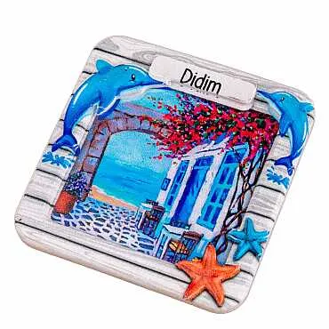 Didim Themed Myros Traditional Polyester Refrigerator Magnet - 8
