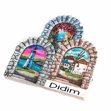 Didim Themed Myros Traditional Polyester Refrigerator Magnet - 9