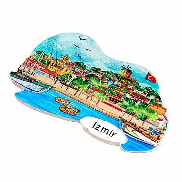 İzmir Temalı Myros Yöresel Polyester Magnet - 13