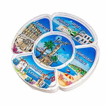 İzmir Temalı Myros Yöresel Polyester Magnet - 18
