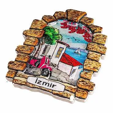 İzmir Temalı Myros Yöresel Polyester Magnet - 21