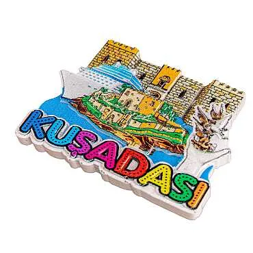 Kuşadası Temalı Myros Yöresel Polyester Magnet - 34