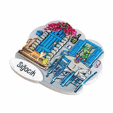 Sığacık Themed Myros Local Polyester Refrigerator Magnet - 18