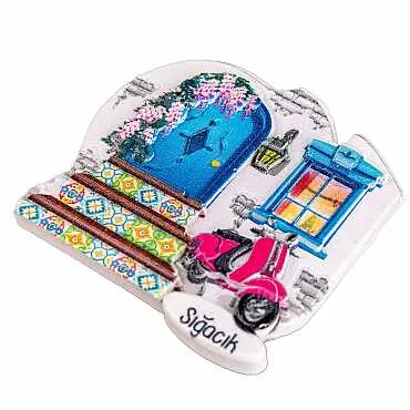 Sığacık Themed Myros Local Polyester Refrigerator Magnet - 22