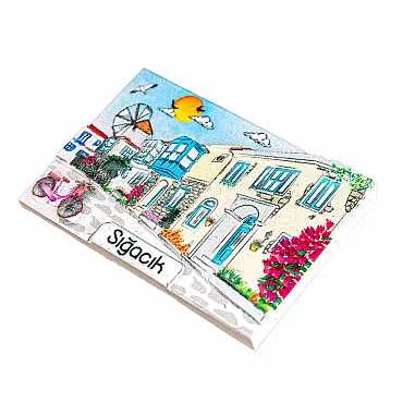Sığacık Themed Myros Local Polyester Refrigerator Magnet - 23