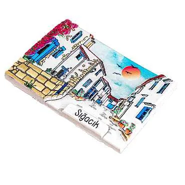 Sığacık Themed Myros Local Polyester Refrigerator Magnet - 24