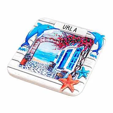 Urla Themed Myros Local Design Polyester Refrigerator Magnet - 6