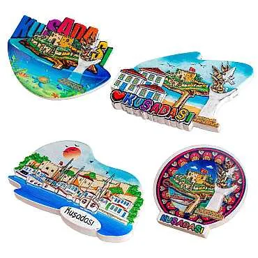 Kuşadası Temalı Myros Yöresel Polyester Magnet - 3