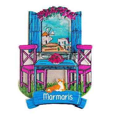 Marmaris Temalı Myros Yöresel Polyester Magnet - 27