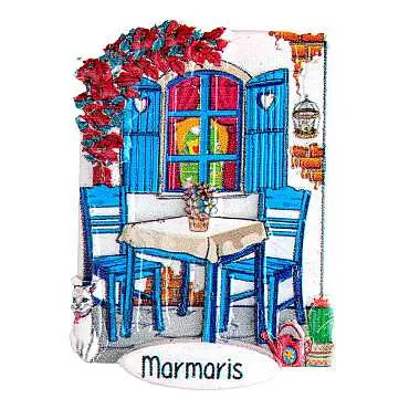 Marmaris Temalı Myros Yöresel Polyester Magnet - 29