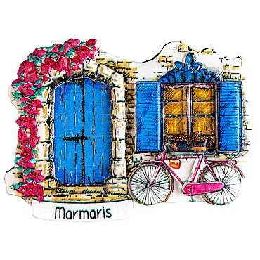 Marmaris Temalı Myros Yöresel Polyester Magnet - 31