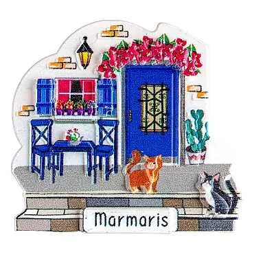 Marmaris Temalı Myros Yöresel Polyester Magnet - 32