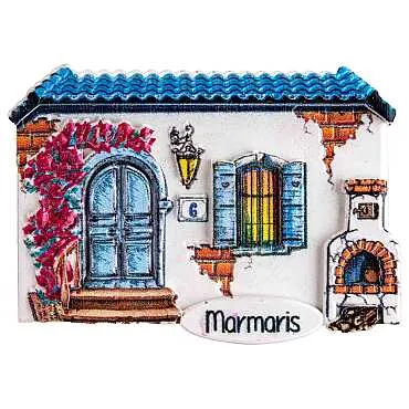Marmaris Temalı Myros Yöresel Polyester Magnet - 33