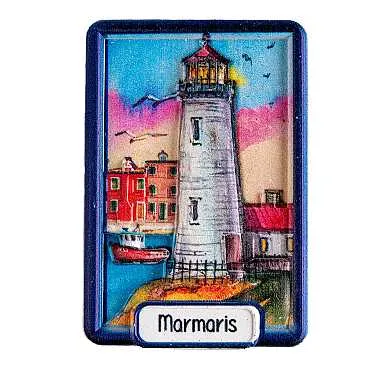 Marmaris Temalı Myros Yöresel Polyester Magnet - 54