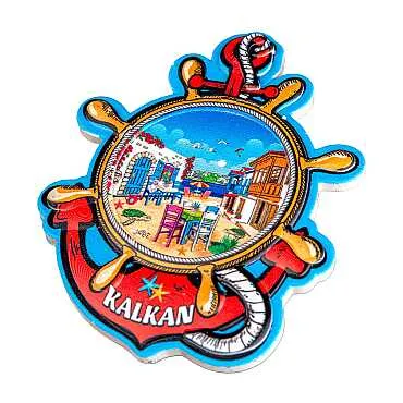 Kalkan Themed Wooden Customised 2D Souvenir Fridge Magnet