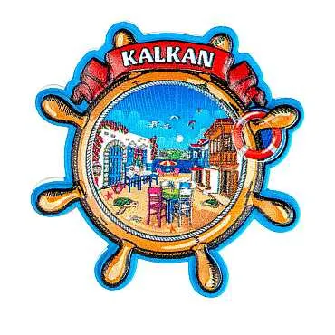 Kalkan Themed Wooden Customised 2D Souvenir Fridge Magnet - 6