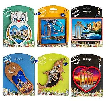 Side Themed Myros Carded Picture Refrigerator Magnet - 3