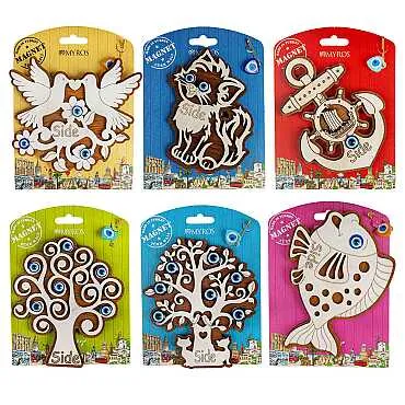 Side Temalı Myros Kartonetli Ahşap Magnet - 3