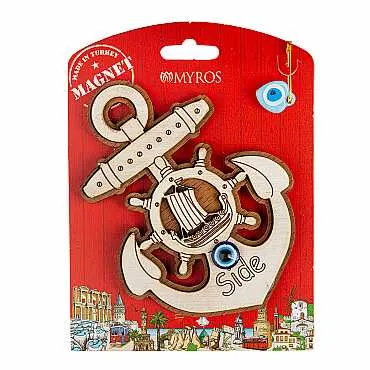 Side Temalı Myros Kartonetli Ahşap Magnet - 10