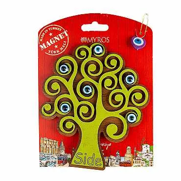Side Temalı Myros Kartonetli Ahşap Magnet - 13