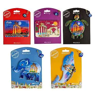 Side Themed UV Printed Carded Plastic Refrigerator Magnet - 3