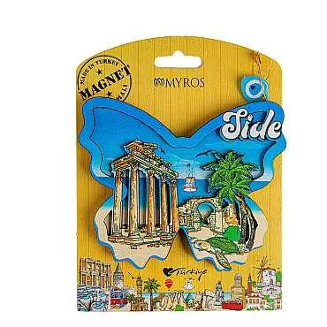 Side Themed UV Printed Carded Wooden Refrigerator Magnet - 8