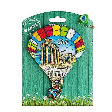 Side Themed UV Printed Carded Wooden Refrigerator Magnet - 9