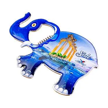 Side Temalı Myros Metal Büyük Fil Açacak Magnet 100x60 mm - 7