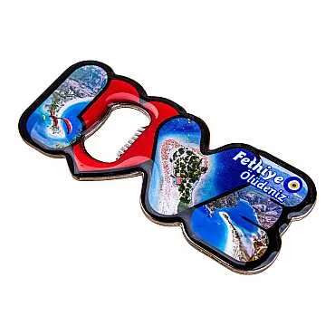 Fethiye Bölgesi Temalı Myros Metal Love Açacak Magnet 114x47 mm