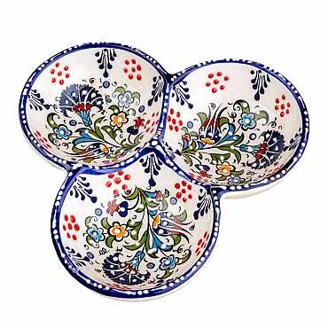 ÖZEL KABARTMA SAMUR ÜÇLÜ KÜÇÜK YUVARLAK ÇEREZLİK 13 CM - 6