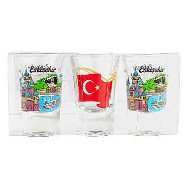 Eskişehir Temalı Üçlü Shot Bardak