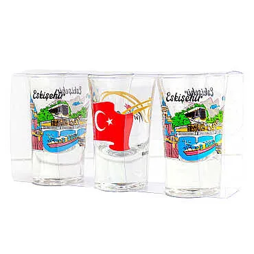 Eskişehir Temalı Üçlü Shot Bardak - Standart - 2