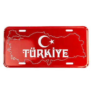 Türkiye Temalı METAL PLAKA 30,4x15 Cm