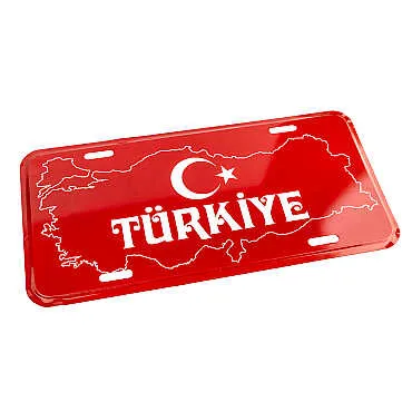 Türkiye Temalı METAL PLAKA 30,4x15 Cm - Standart - 2