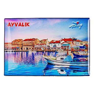 Ayvalık Temalı Myros Dikdörtgen Magnet 80x55 cm