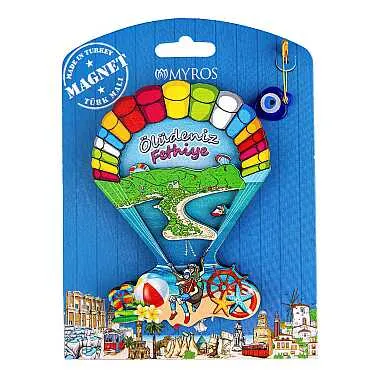 Wholesale Fethiye Region Themed Myros Carded UV Wooden Refrigerator Magnet - 2