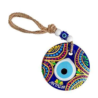 Antalya Temalı MANDALA DESENLİ NAZAR DUVAR SÜSÜ 18 CM - 7