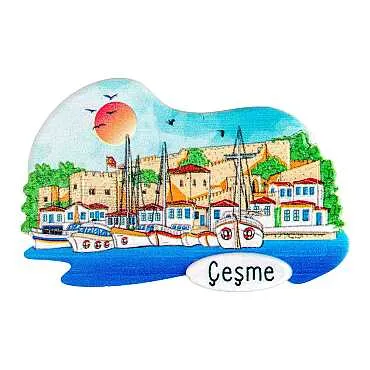 Çeşme Temalı Myros Yöresel Polyester Magnet