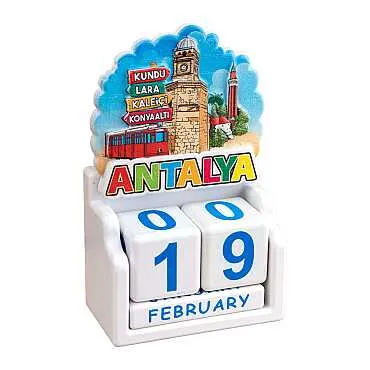 Antalya Temalı UV BASKILI POLYESTER MASA TAKVİMİ - 7