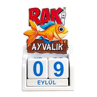 Ayvalık Temalı UV BASKILI POLYESTER MASA TAKVİMİ