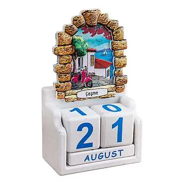 Çeşme Temalı UV BASKILI POLYESTER MASA TAKVİMİ - 6