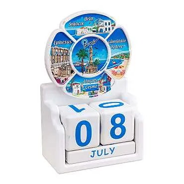 İzmir Temalı UV BASKILI POLYESTER MASA TAKVİMİ - 5