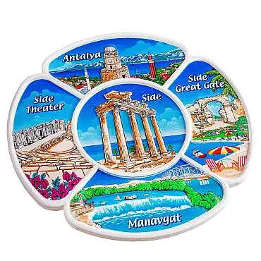 Side Temalı MYROS 20 CM UV POLYESTER TABAK - 5