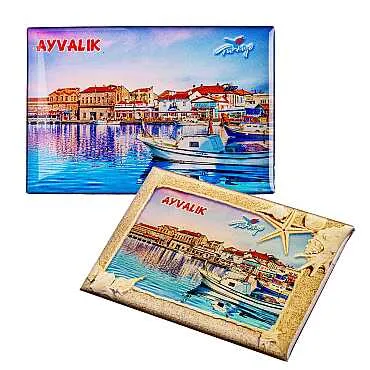 Ayvalık Temalı Myros Dikdörtgen Magnet 80x55 cm - 2
