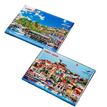 Cunda Temalı Myros Dikdörtgen Magnet 80x55 cm - 2