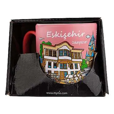 Eskişehir Temalı Kutulu Renkli Baskılı Seramik Kupa 82x90 mm - 3